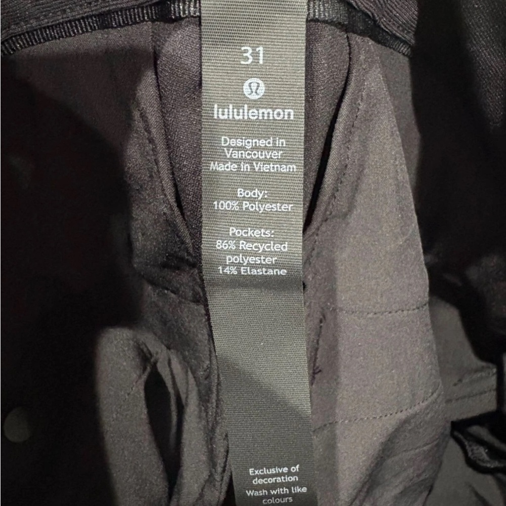 Lululemon Commission Men's  Black Pants - Picture 3 of 4